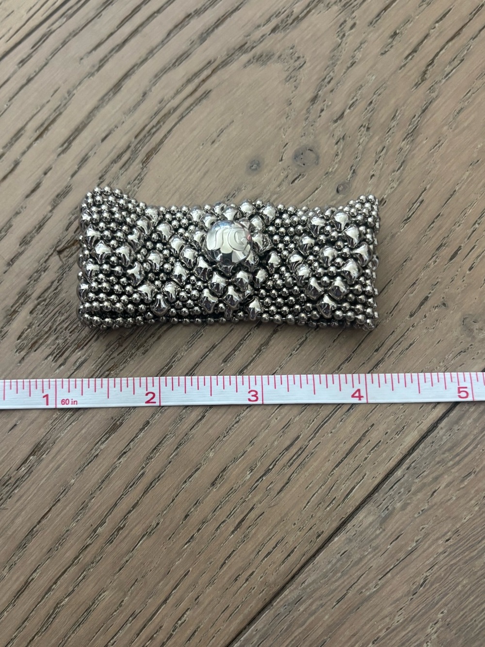 SG Liquid Metal by Sergio Gutierrez Wide Mesh Bracelet - Picture 2 of 6